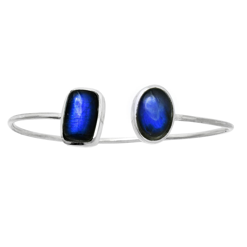 Blue Fire Labradorite Cuff Bangle Bracelet B-1004 SDB5137