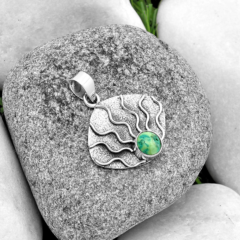Fire Flame - Turquoise Magnesite Pendant P-1685 SDP132959