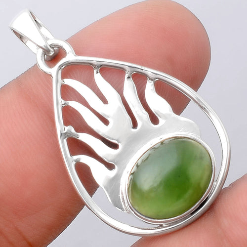 Fire Flame - Nephrite Jade - Canada Pendant P-1209 SDP154479