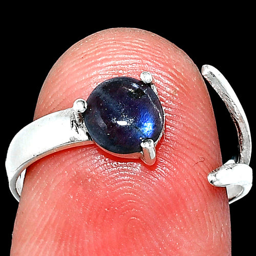 Adjustable - Blue Fire Labradorite Ring size-7 R-1176 SDR242263