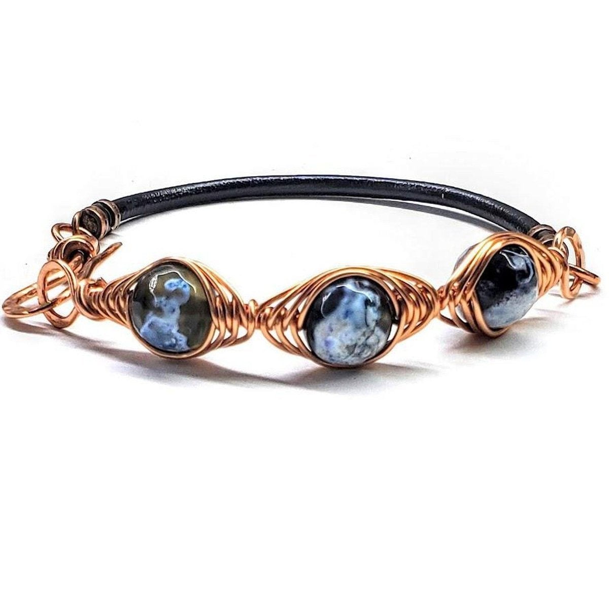 Herringbone Wire Wrap Half Cuff Ribbon Bracelet