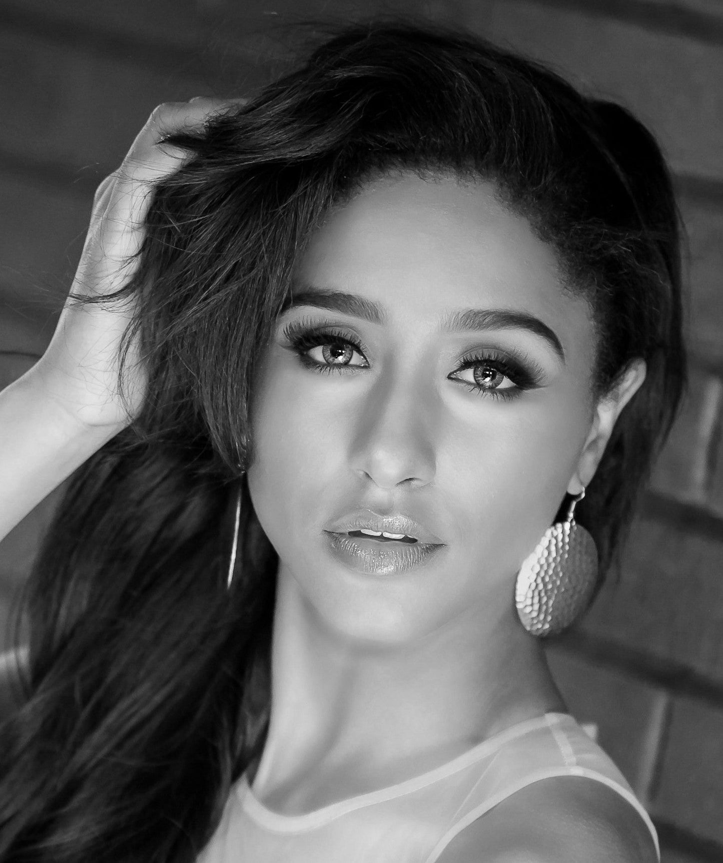 Silver Hammered Circle Earrings