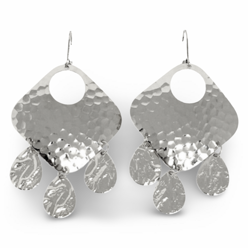 Hammered Chandelier Earrings