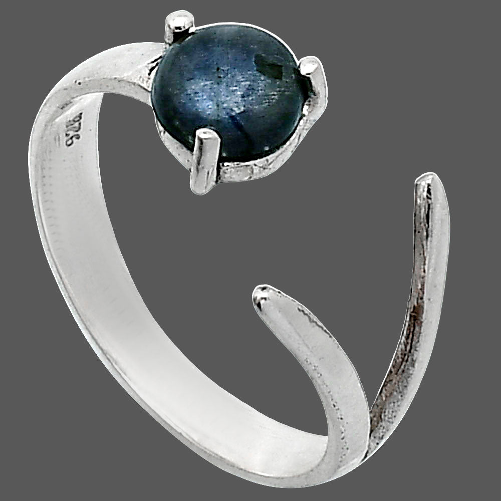 Adjustable - Blue Fire Labradorite Ring size-7 R-1176 SDR242263